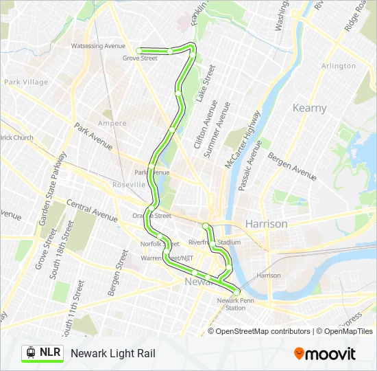 NLR Light Rail Line Map