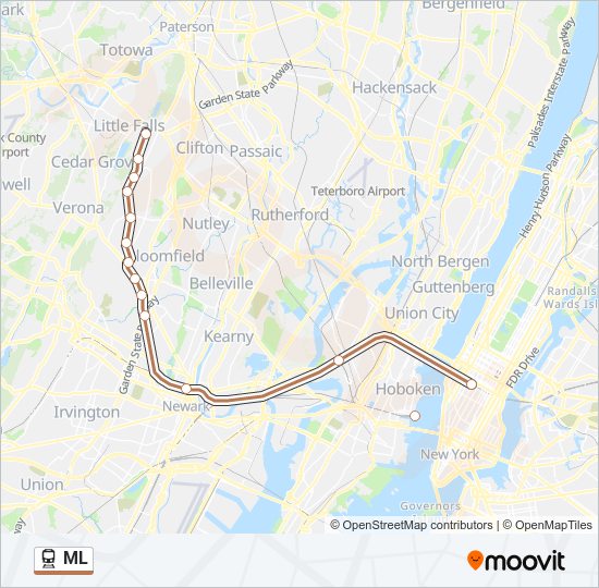 ML train Line Map