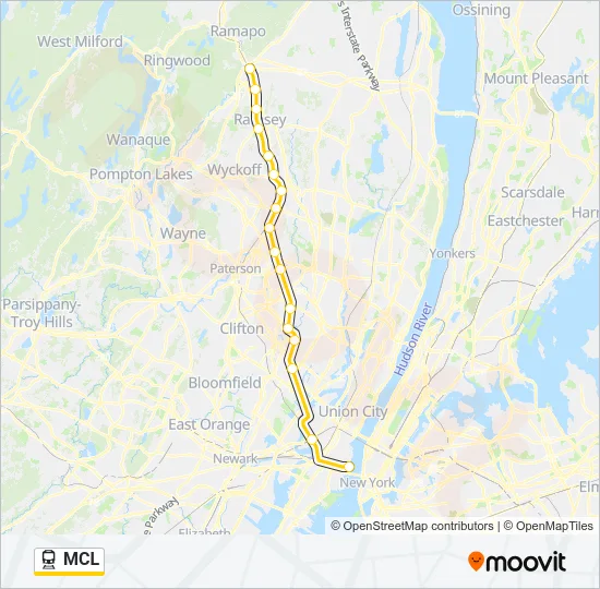MCL Train Line Map