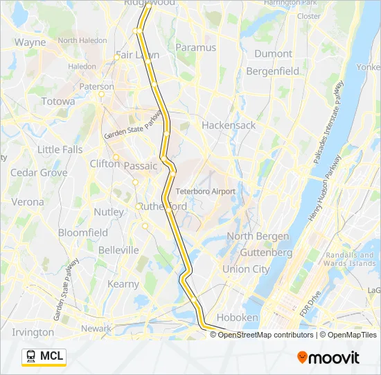 MCL Train Line Map