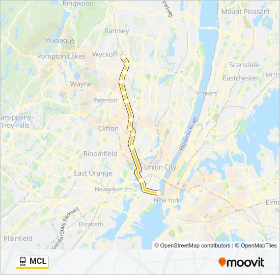 MCL Train Line Map