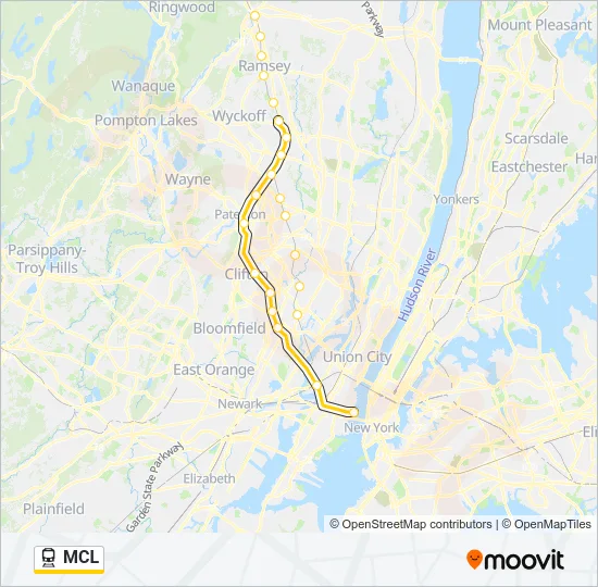 MCL Train Line Map