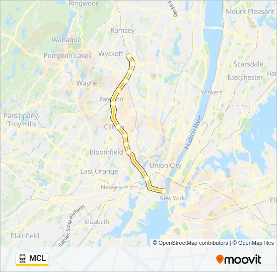MCL Train Line Map