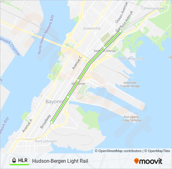 HLR light rail Line Map