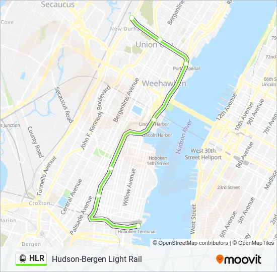 HLR Light Rail Line Map