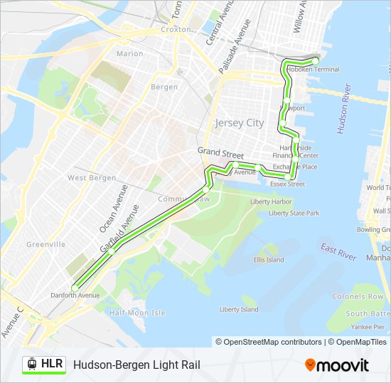 HLR light rail Line Map