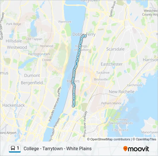 1 Bus Line Map