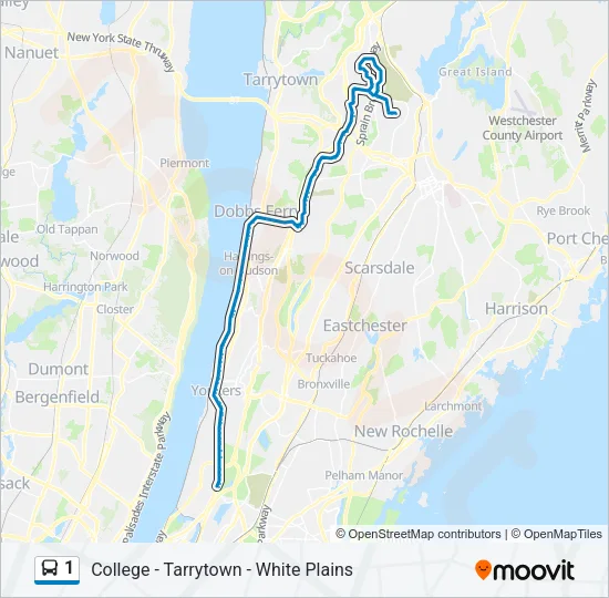 1 Bus Line Map
