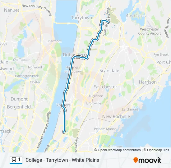 1 Bus Line Map