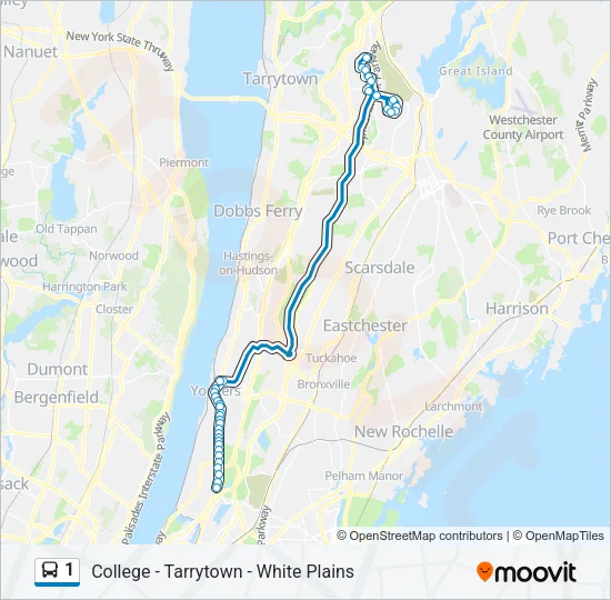 1 Bus Line Map