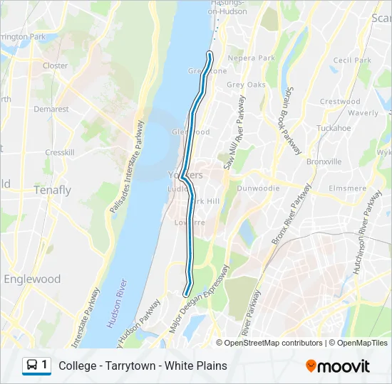 1 Bus Line Map