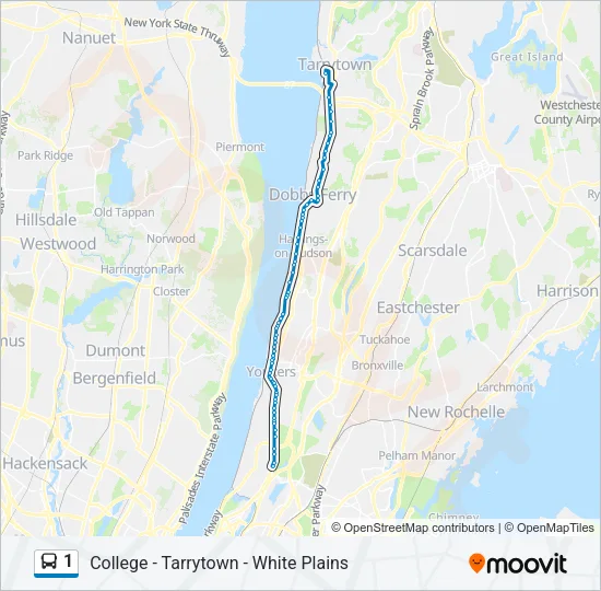 1 Bus Line Map