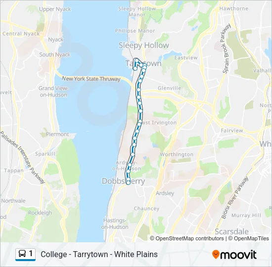 1 Bus Line Map