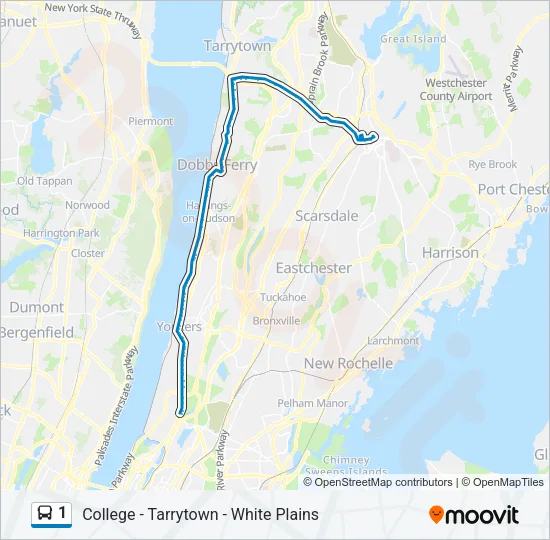 1 Bus Line Map