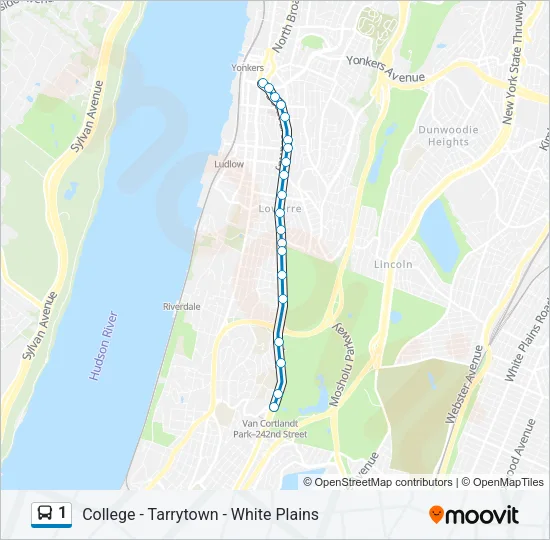 1 Bus Line Map