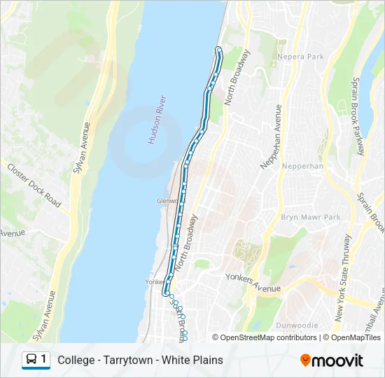 1 Bus Line Map
