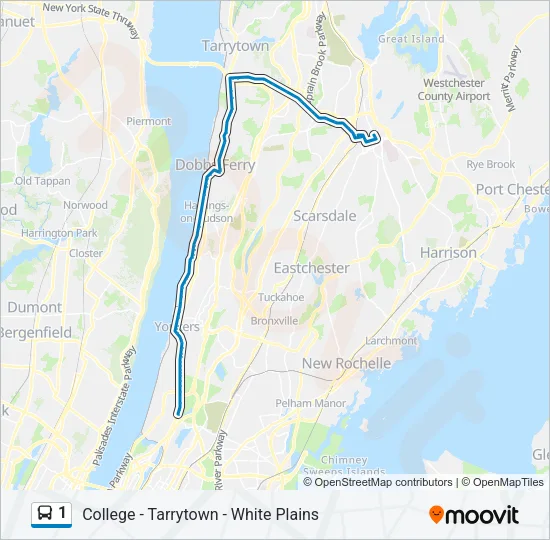 1 Bus Line Map