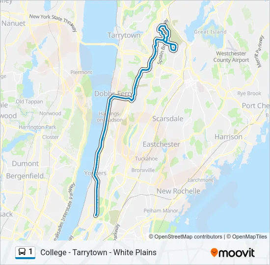 1 Bus Line Map