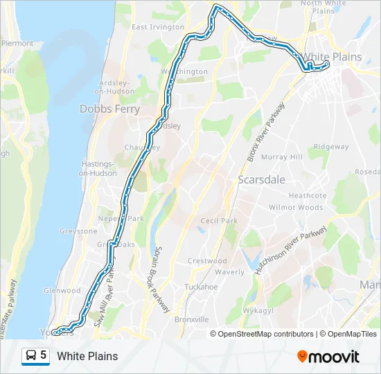 5 Bus Line Map