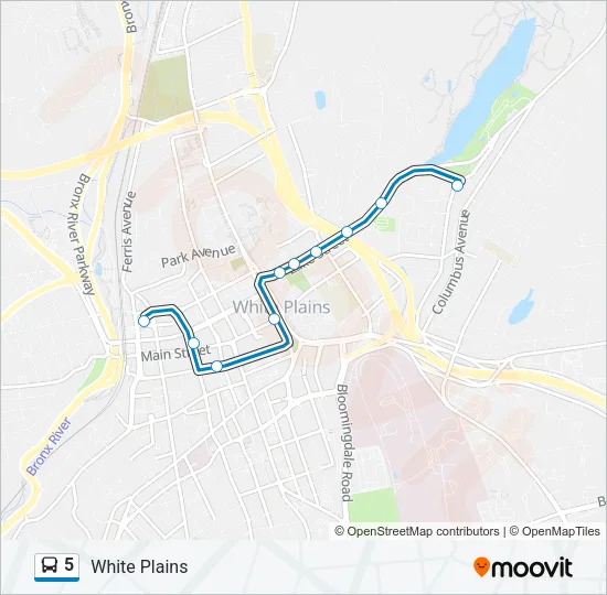 5 Bus Line Map
