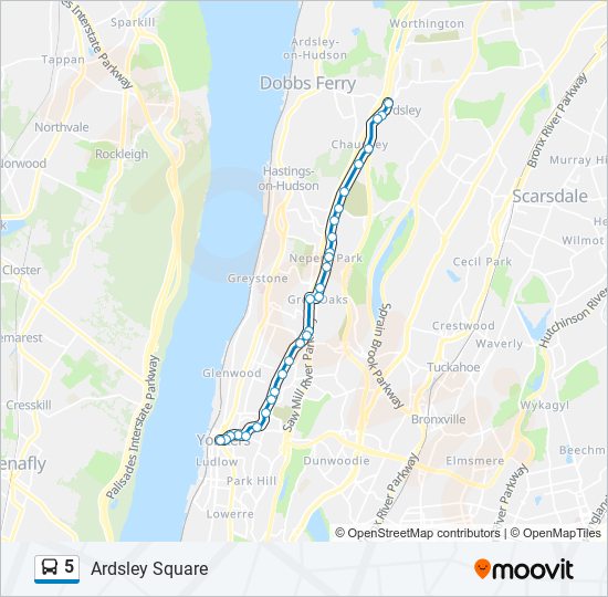 5 bus Line Map