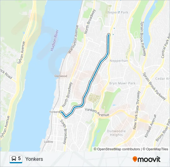 5 Bus Line Map