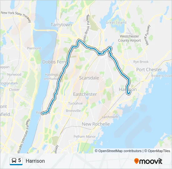 5 Bus Line Map