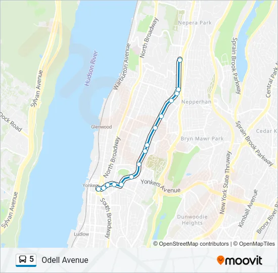 5 Bus Line Map
