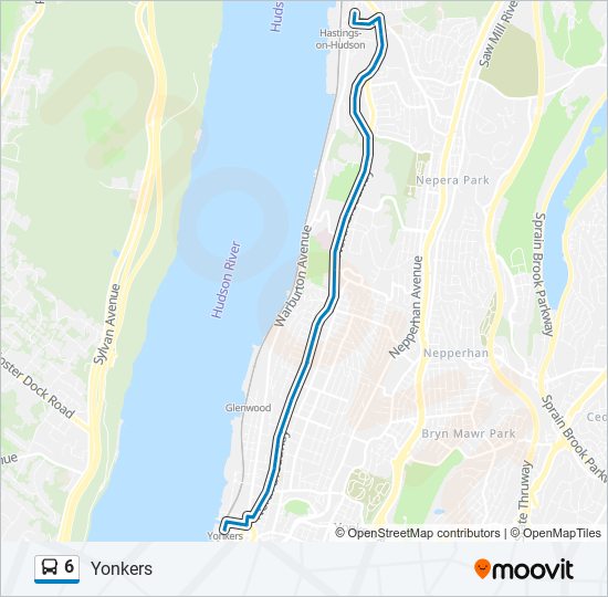 Mapa de 6 de autobús