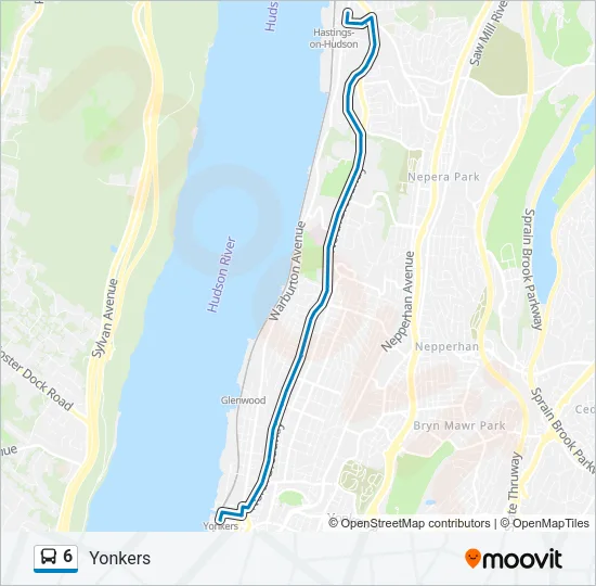 6 Bus Line Map