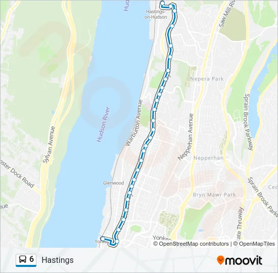 6 Bus Line Map