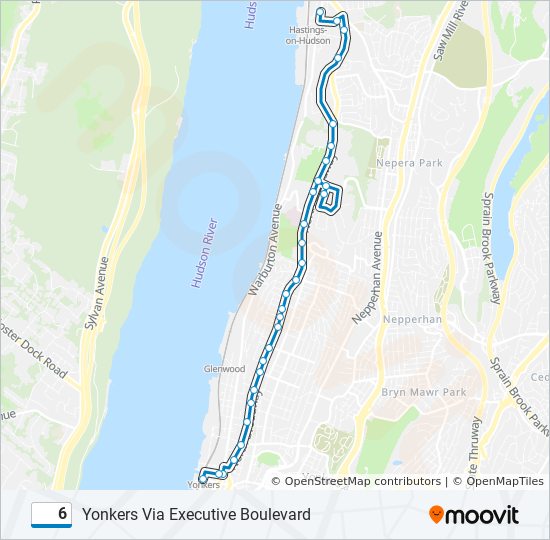 Mapa de 6 de autobús