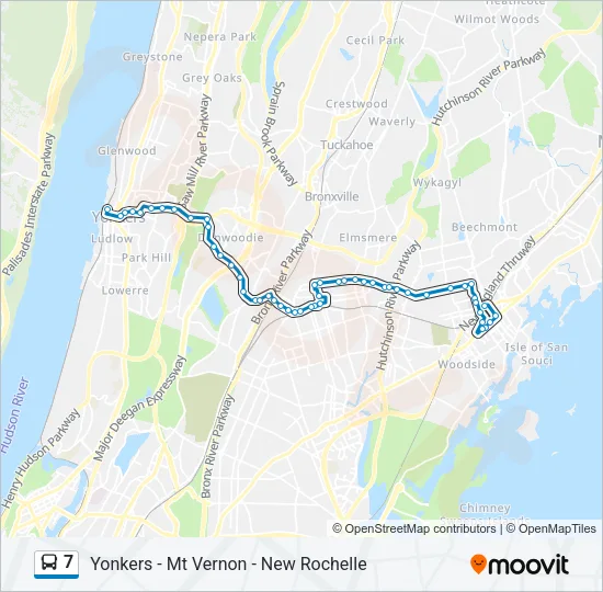 7 Bus Line Map