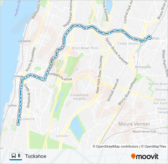 8 Bus Line Map