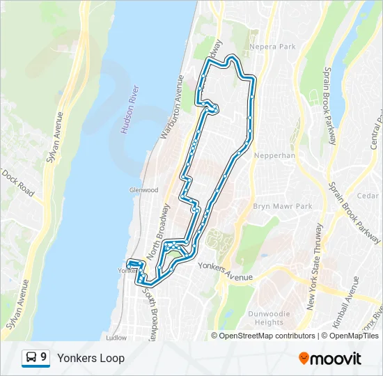 9 Bus Line Map