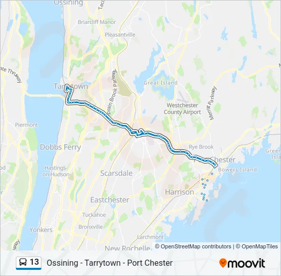 13 Bus Line Map