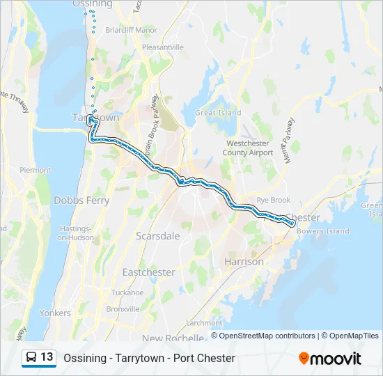13 Bus Line Map