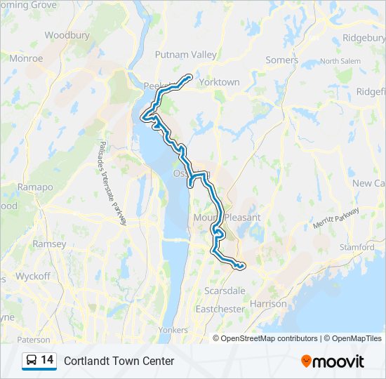 14 bus Line Map