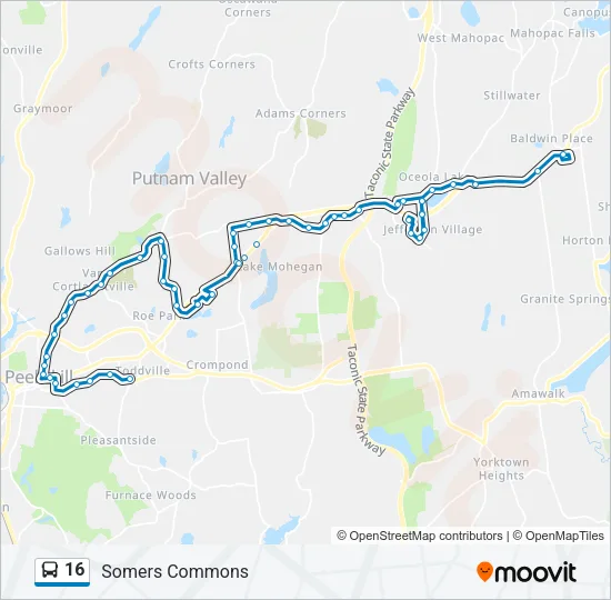 16 Bus Line Map