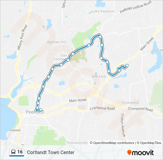 16 Bus Line Map