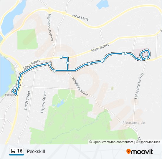 16 bus Line Map