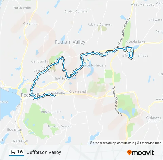 16 Bus Line Map