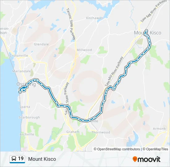 19 Bus Line Map