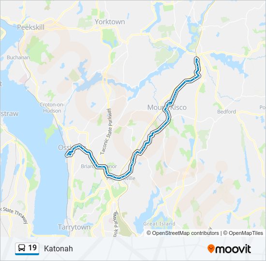 19 bus Line Map