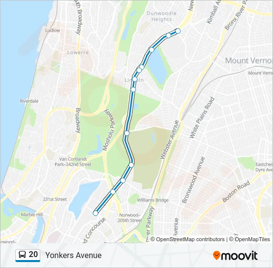 20 Bus Line Map