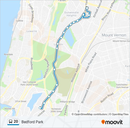 Mapa de 20 de autobús