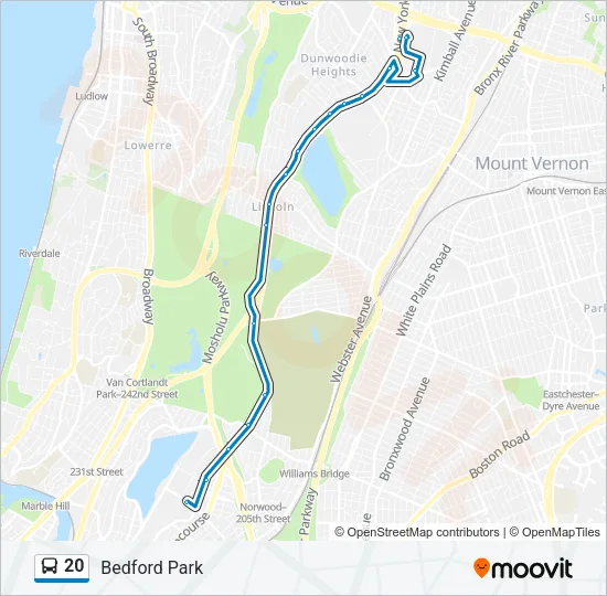 20 Bus Line Map