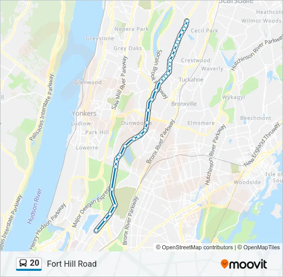 20 Bus Line Map