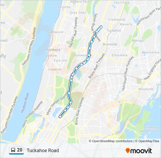 20 Bus Line Map