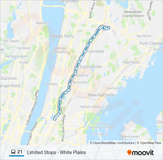 21 Bus Line Map